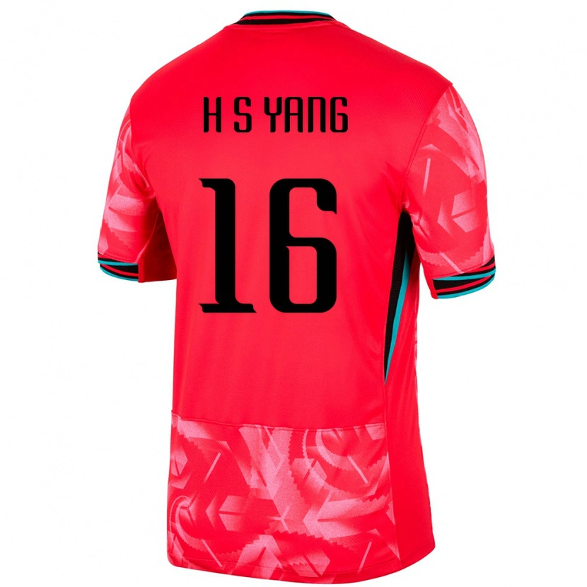 Danxen Hombre Camiseta Corea Del Sur Seung-Hyeon Yang #16 Rojo 1ª Equipación 24-26 La Camisa