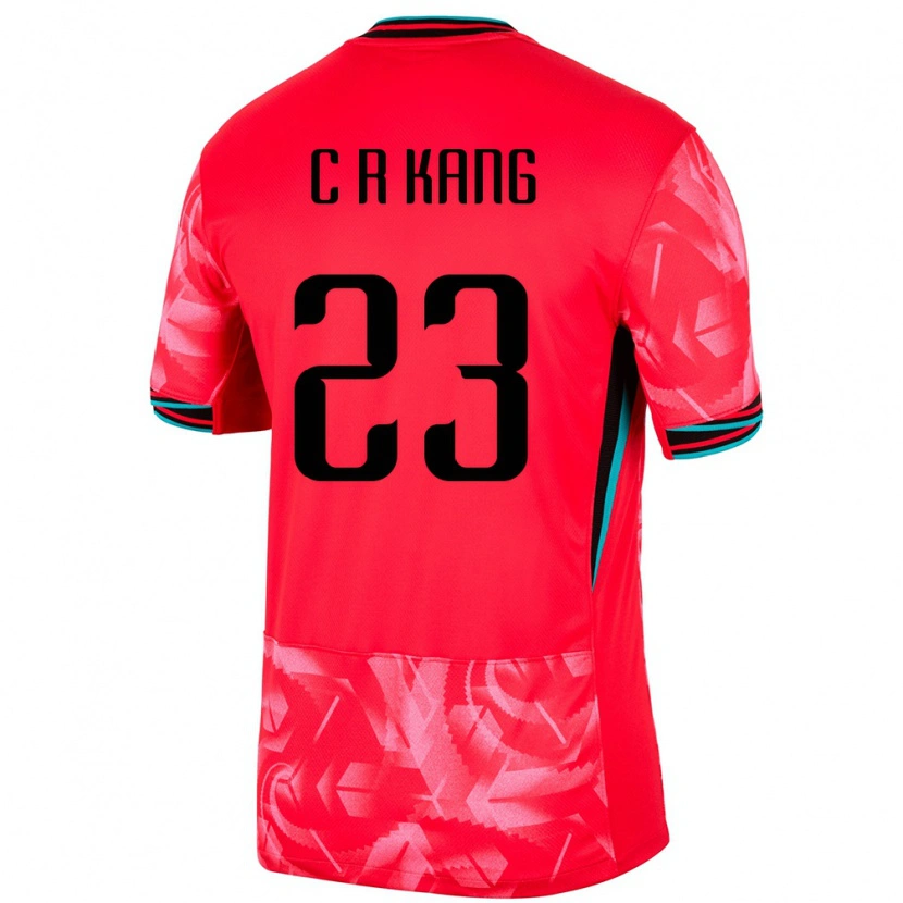 Danxen Hombre Camiseta Corea Del Sur Kang Chae Rim #23 Rojo 1ª Equipación 24-26 La Camisa