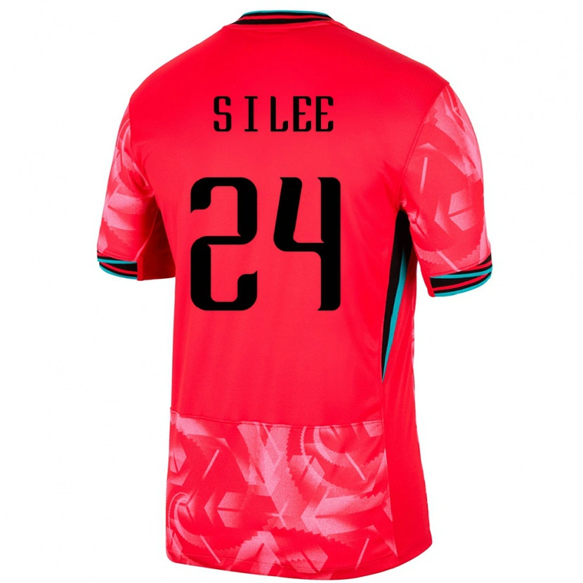Danxen Hombre Camiseta Corea Del Sur Lee Soo In #24 Rojo 1ª Equipación 24-26 La Camisa