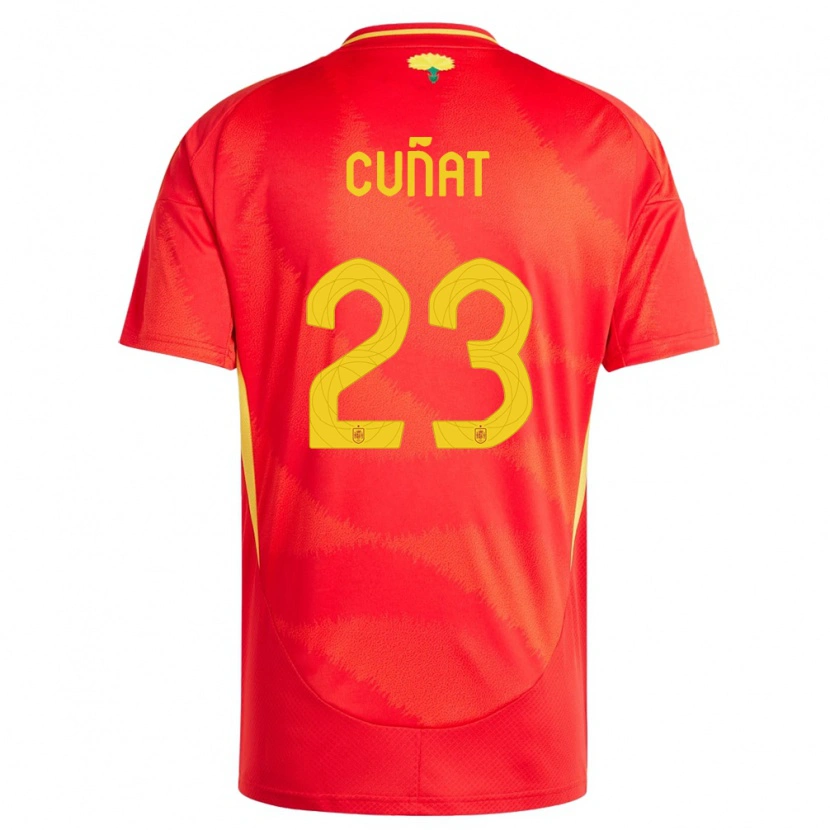 Danxen Hombre Camiseta España Pablo Cuñat #23 Rojo 1ª Equipación 24-26 La Camisa