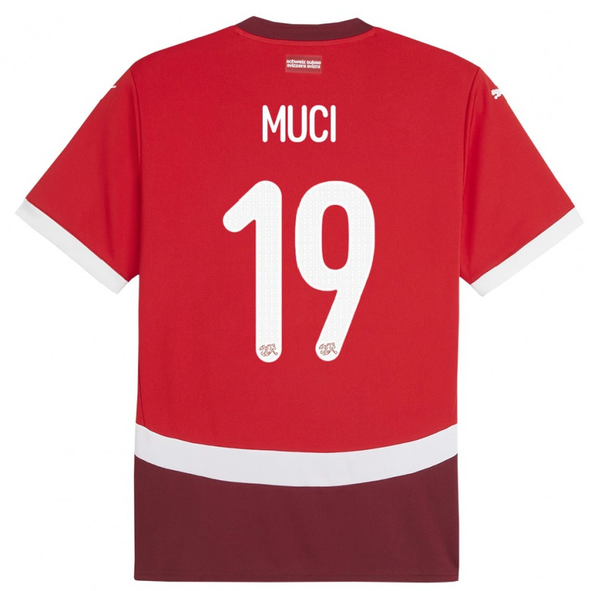 Danxen Hombre Camiseta Suiza Nikolas Muci #19 Rojo 1ª Equipación 24-26 La Camisa