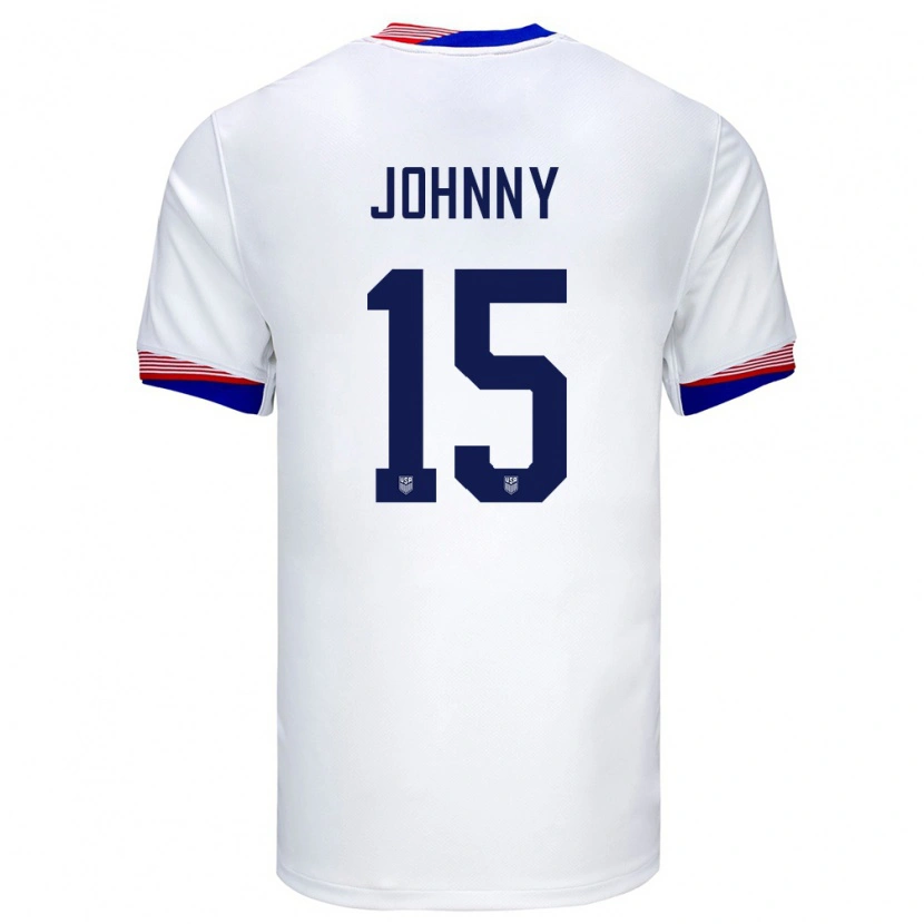Danxen Hombre Camiseta Estados Unidos Johnny Cardoso #15 Blanco 1ª Equipación 24-26 La Camisa