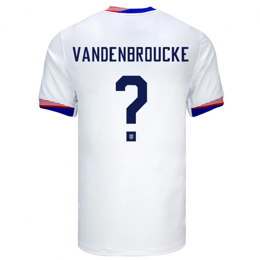 Danxen Hombre Camiseta Estados Unidos Victor Vandenbroucke #0 Blanco 1ª Equipación 24-26 La Camisa