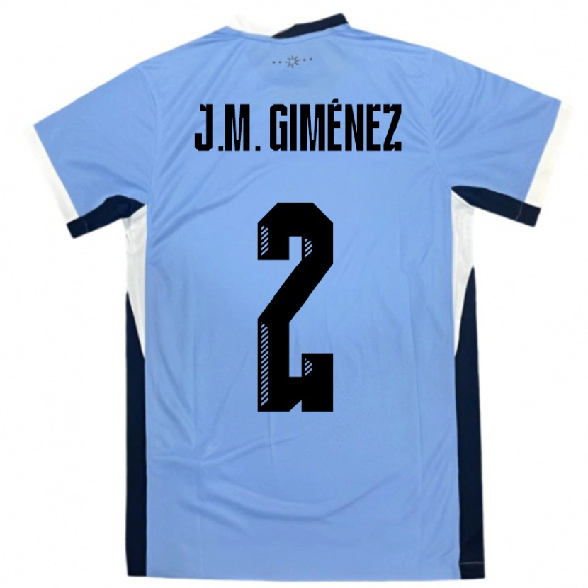 Danxen Hombre Camiseta Uruguay José María Giménez #2 Blanco Negro 1ª Equipación 24-26 La Camisa