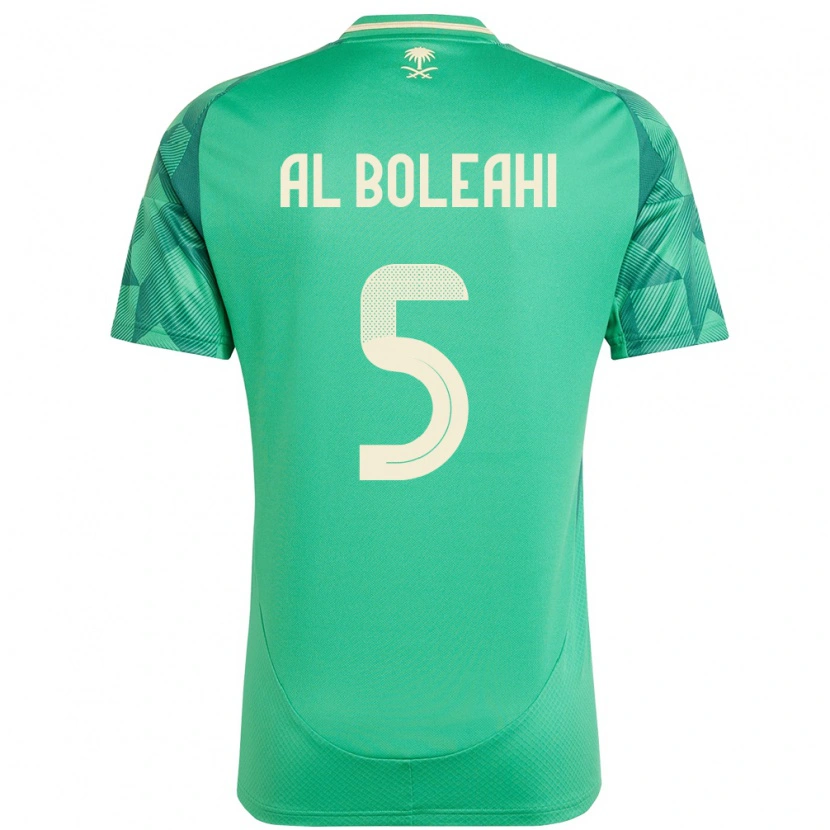 Danxen Hombre Camiseta Arabia Saudita Ali Al-Bulayhi #5 Verde 1ª Equipación 24-26 La Camisa