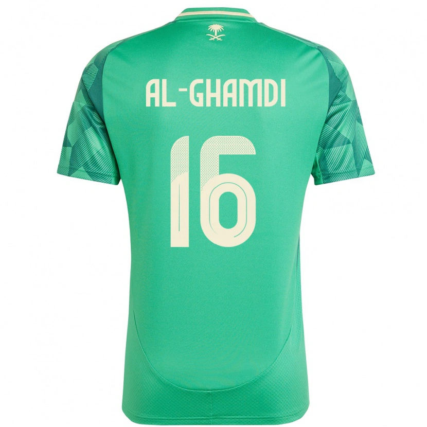 Danxen Hombre Camiseta Arabia Saudita Faisal Al-Ghamdi #16 Verde 1ª Equipación 24-26 La Camisa