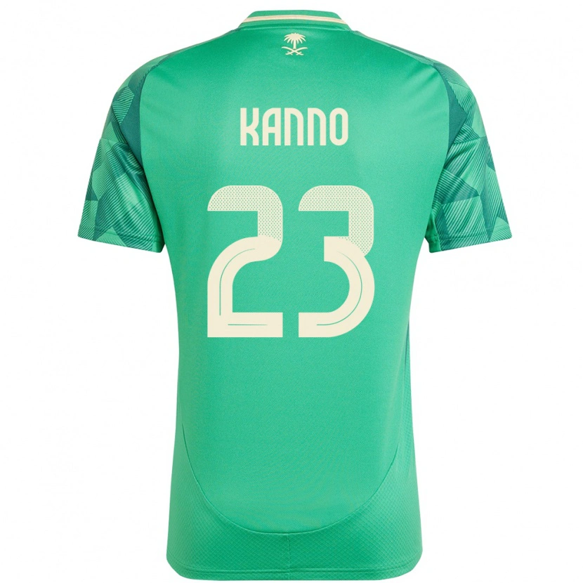Danxen Hombre Camiseta Arabia Saudita Mohamed Kanno #23 Verde 1ª Equipación 24-26 La Camisa