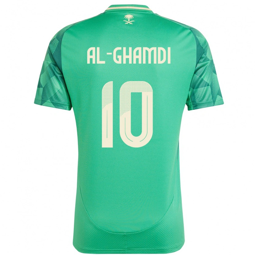 Danxen Hombre Camiseta Arabia Saudita Ziyad Al-Ghamdi #10 Verde 1ª Equipación 24-26 La Camisa