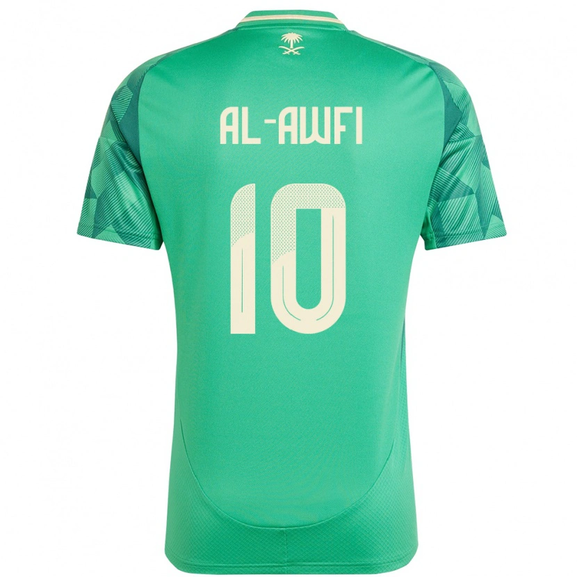 Danxen Hombre Camiseta Arabia Saudita Al-Walid Al-Awfi #10 Verde 1ª Equipación 24-26 La Camisa