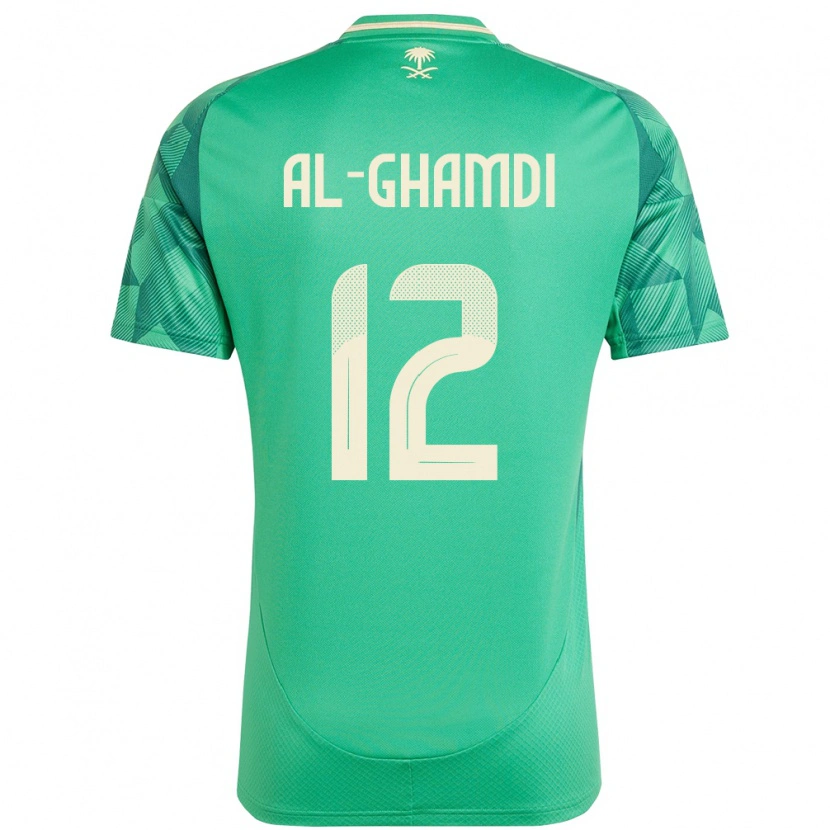 Danxen Hombre Camiseta Arabia Saudita Rayan Al-Ghamdi #12 Verde 1ª Equipación 24-26 La Camisa