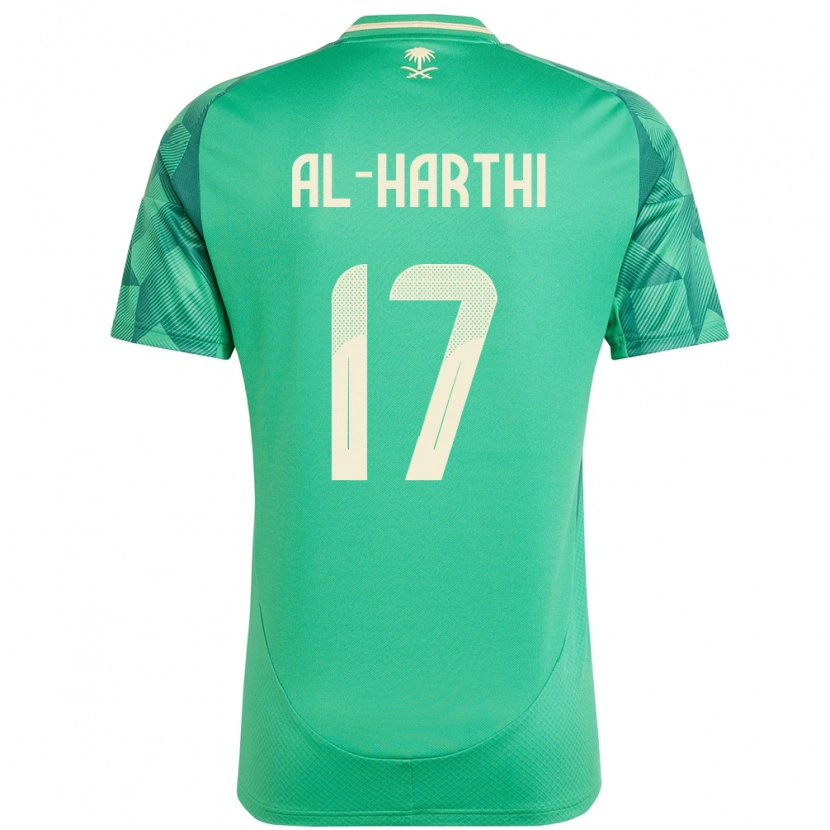 Danxen Hombre Camiseta Arabia Saudita Adel Al-Harthi #17 Verde 1ª Equipación 24-26 La Camisa