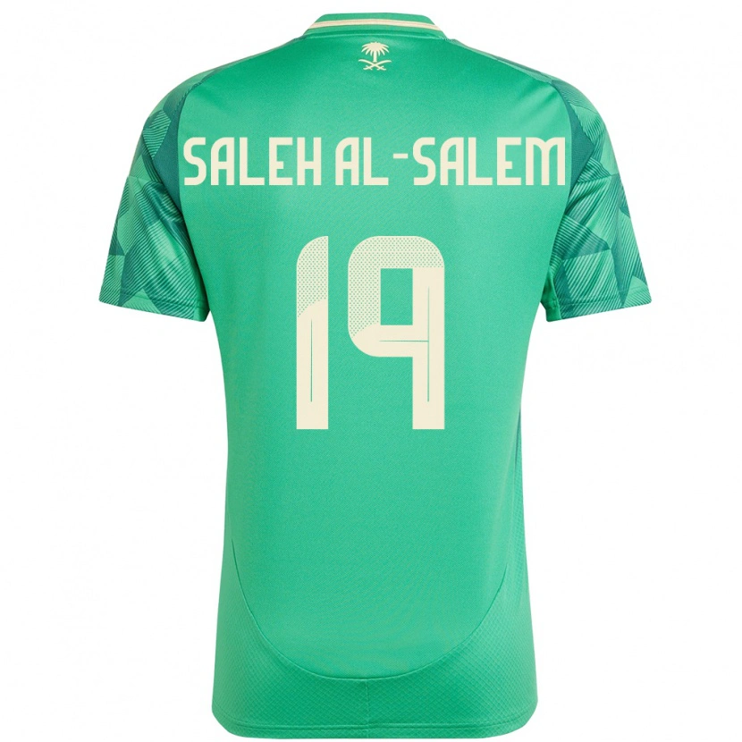 Danxen Hombre Camiseta Arabia Saudita Yousef Saleh Al-Salem #19 Verde 1ª Equipación 24-26 La Camisa
