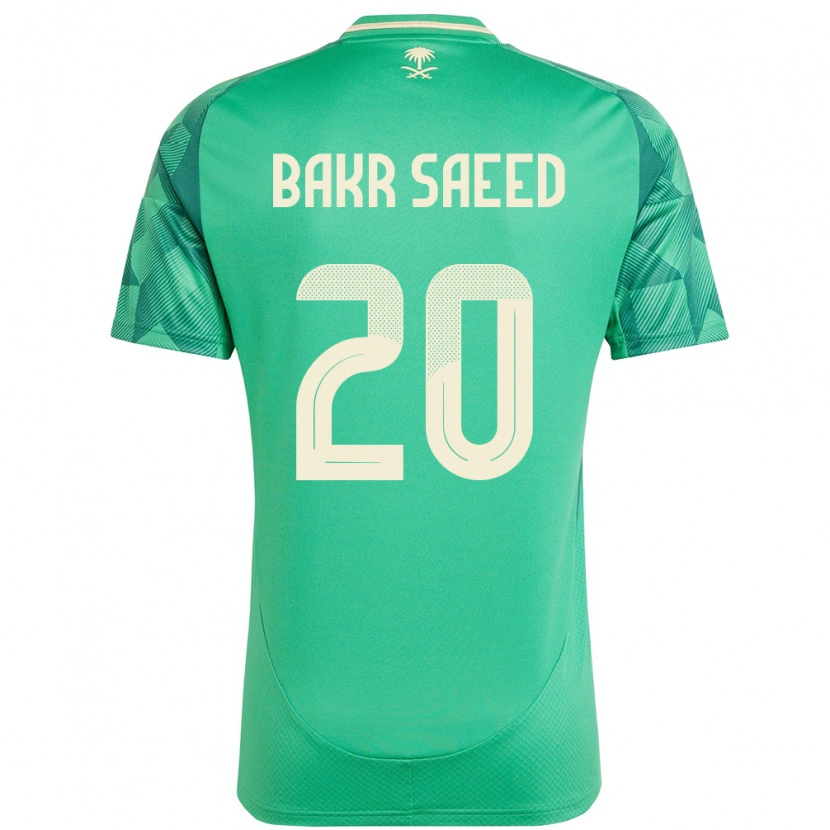 Danxen Hombre Camiseta Arabia Saudita Abu Bakr Saeed #20 Verde 1ª Equipación 24-26 La Camisa