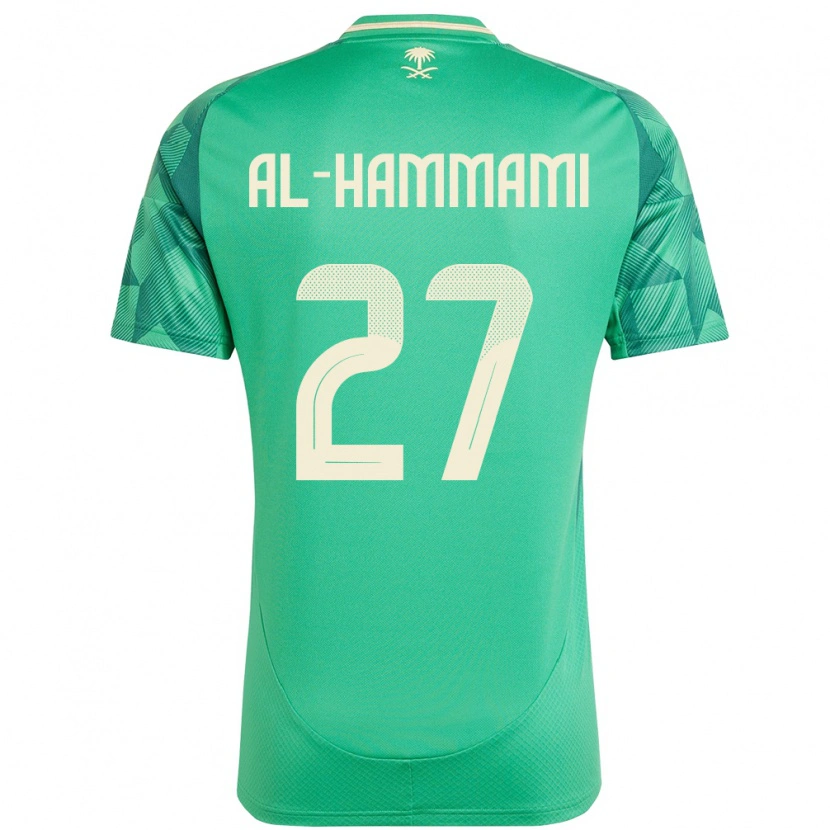 Danxen Hombre Camiseta Arabia Saudita Hammam Al-Hammami #27 Verde 1ª Equipación 24-26 La Camisa