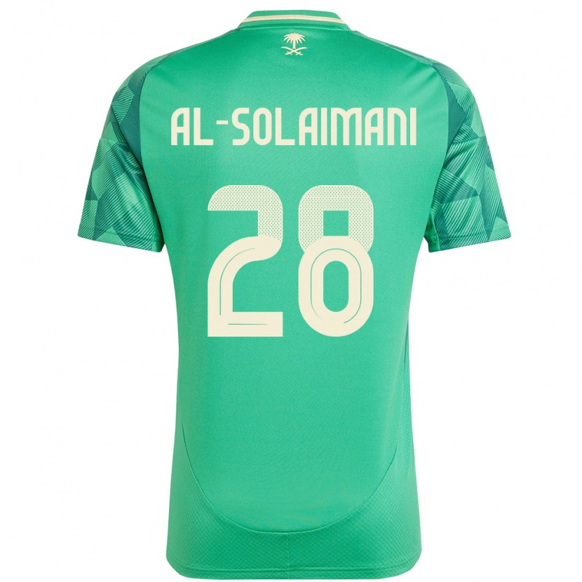 Danxen Hombre Camiseta Arabia Saudita Solaiman Al-Solaimani #28 Verde 1ª Equipación 24-26 La Camisa