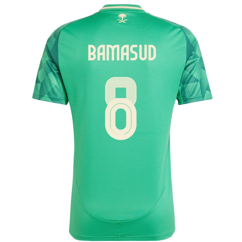 Danxen Hombre Camiseta Arabia Saudita Ahmed Bamasud #8 Verde 1ª Equipación 24-26 La Camisa