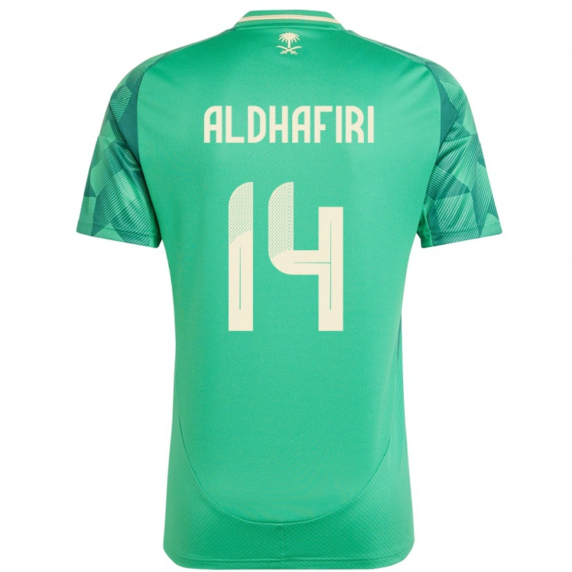 Danxen Hombre Camiseta Arabia Saudita Jathob Aldhafiri #14 Verde 1ª Equipación 24-26 La Camisa