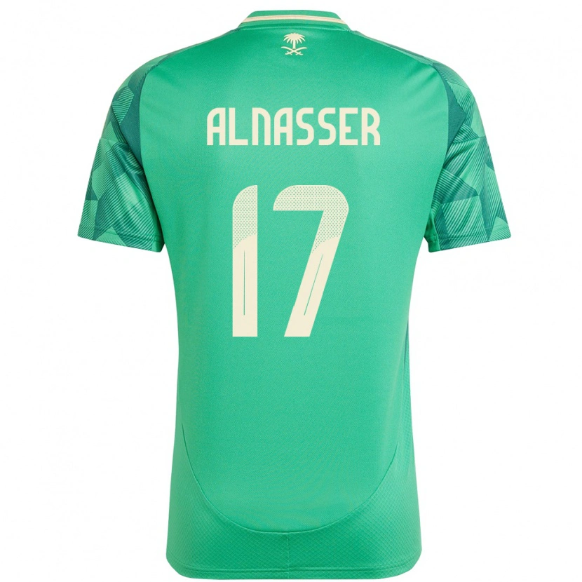 Danxen Hombre Camiseta Arabia Saudita Saad Alnasser #17 Verde 1ª Equipación 24-26 La Camisa