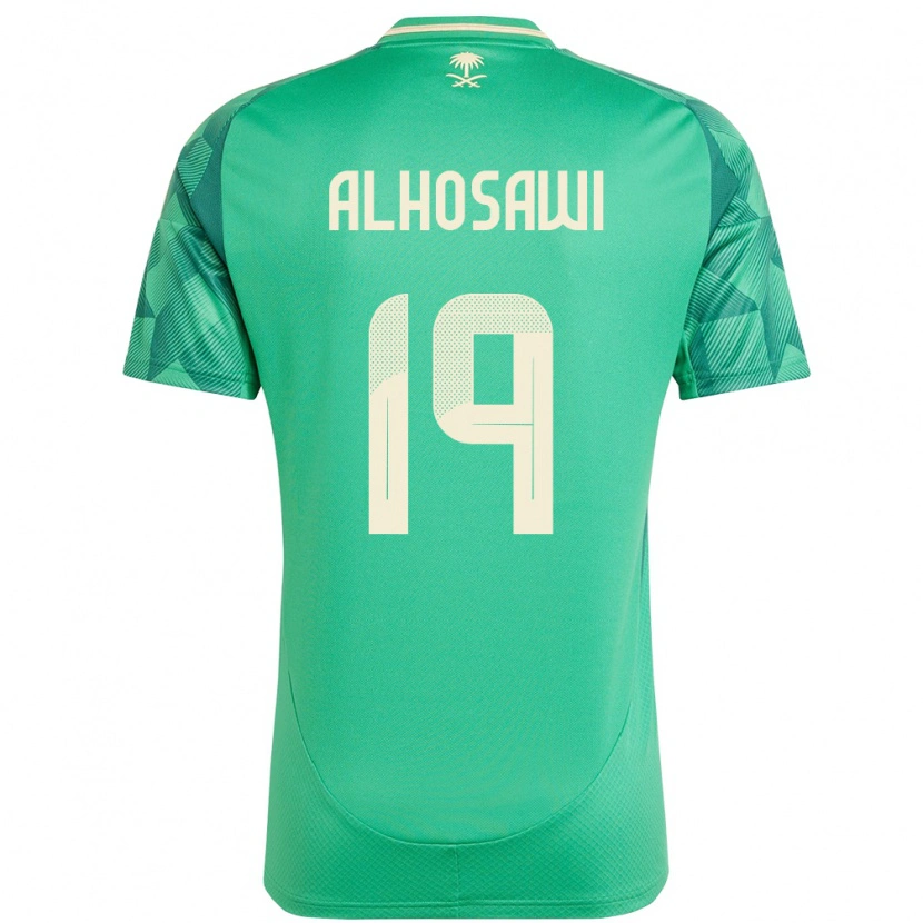 Danxen Hombre Camiseta Arabia Saudita Zakrei Alhosawi #19 Verde 1ª Equipación 24-26 La Camisa