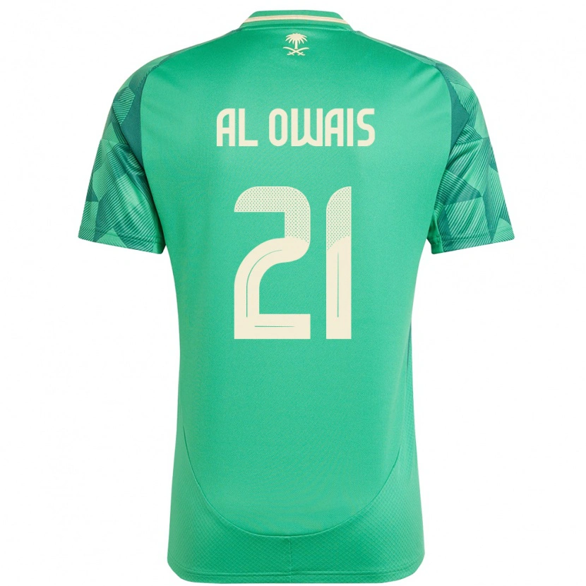 Danxen Hombre Camiseta Arabia Saudita Mohammed Al Owais #21 Verde 1ª Equipación 24-26 La Camisa