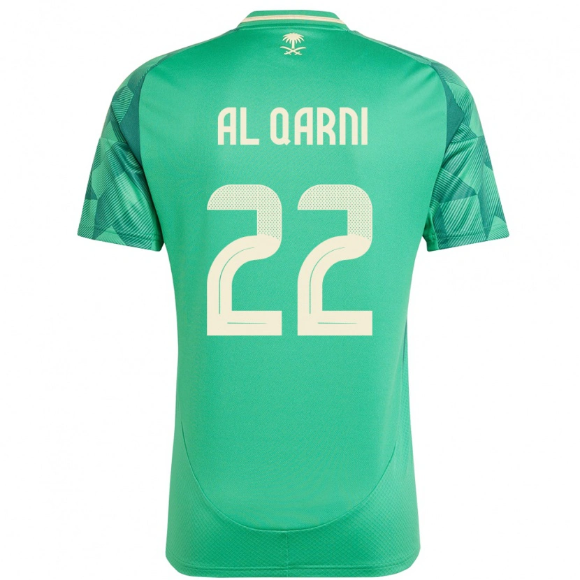 Danxen Hombre Camiseta Arabia Saudita Fawaz Al Qarni #22 Verde 1ª Equipación 24-26 La Camisa