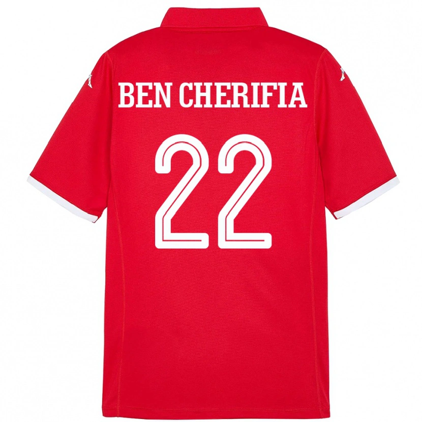 Danxen Hombre Camiseta Túnez Moez Ben Cherifia #22 Rojo 1ª Equipación 24-26 La Camisa