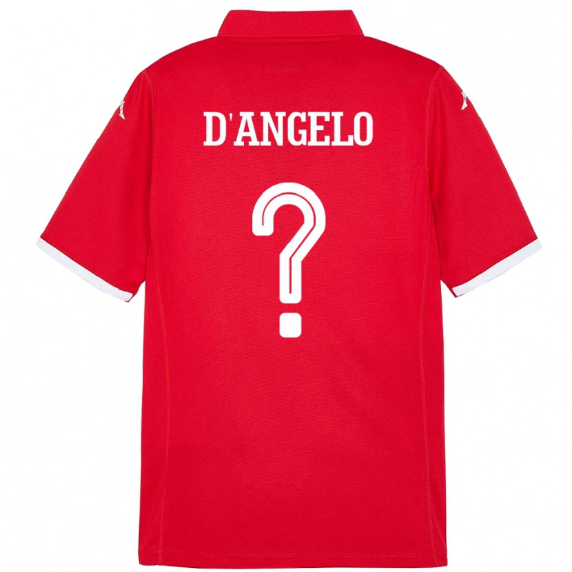 Danxen Hombre Camiseta Túnez Gianni D'angelo #0 Rojo 1ª Equipación 24-26 La Camisa