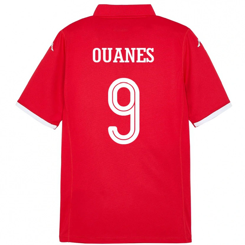 Danxen Hombre Camiseta Túnez Mortadha Ben Ouanes #9 Rojo 1ª Equipación 24-26 La Camisa