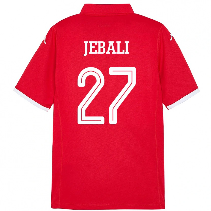 Danxen Hombre Camiseta Túnez Issam Jebali #27 Rojo 1ª Equipación 24-26 La Camisa