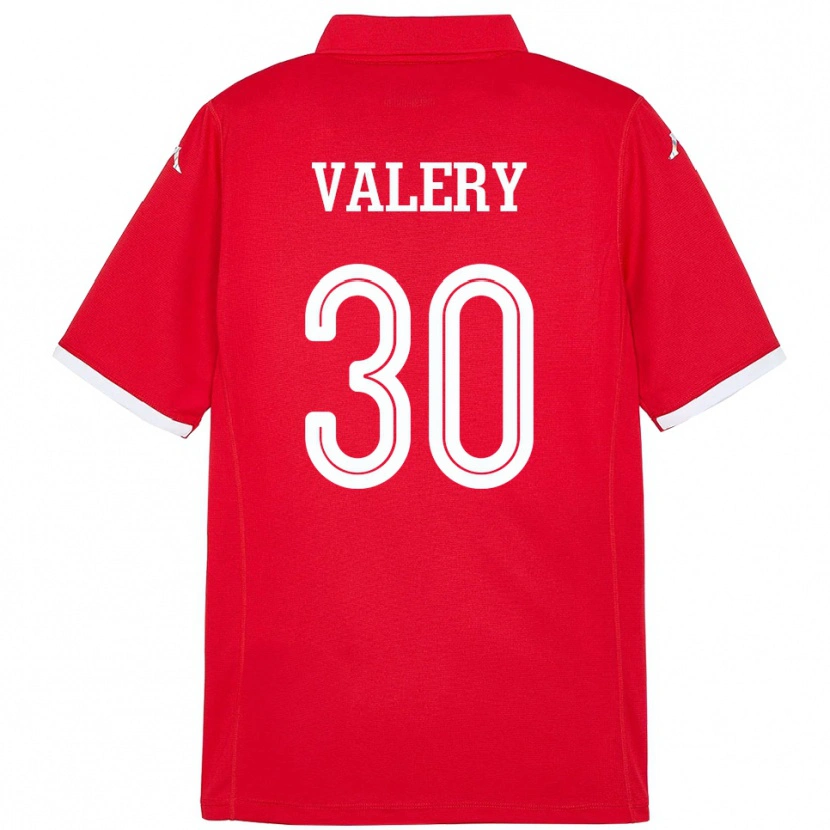 Danxen Hombre Camiseta Túnez Yann Valery #30 Rojo 1ª Equipación 24-26 La Camisa