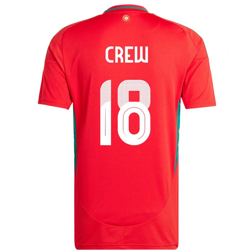 Danxen Hombre Camiseta Gales Charlie Crew #18 Rojo 1ª Equipación 24-26 La Camisa