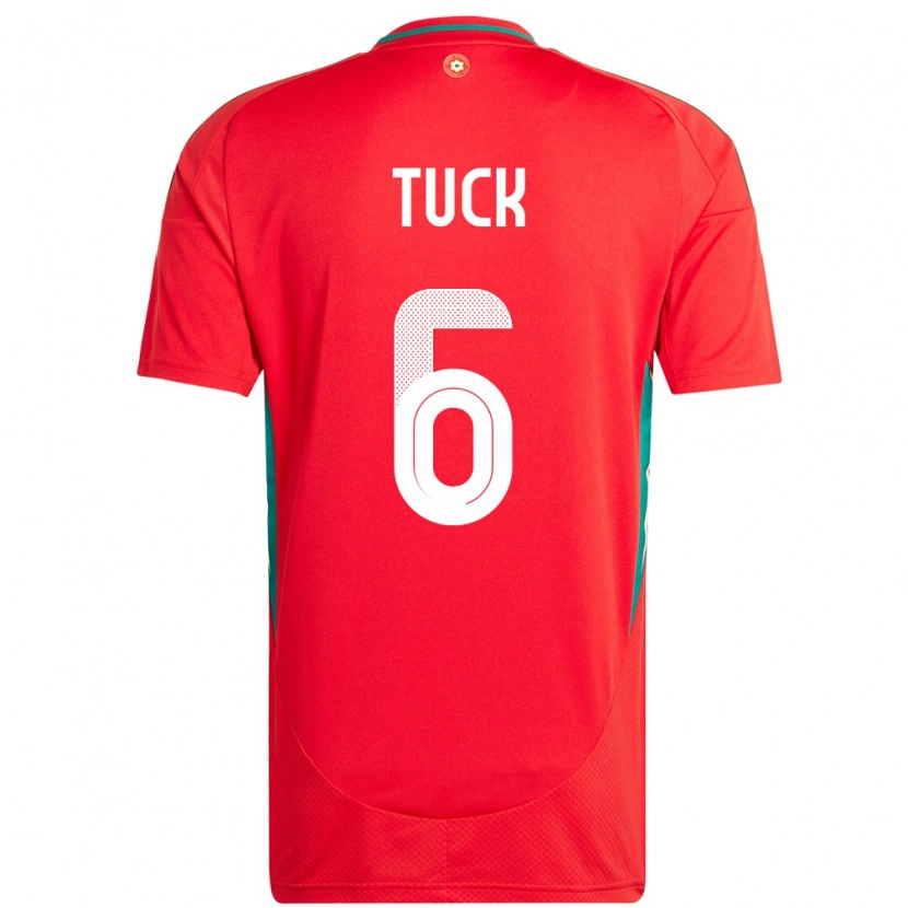 Danxen Hombre Camiseta Gales Alfie Tuck #6 Rojo 1ª Equipación 24-26 La Camisa