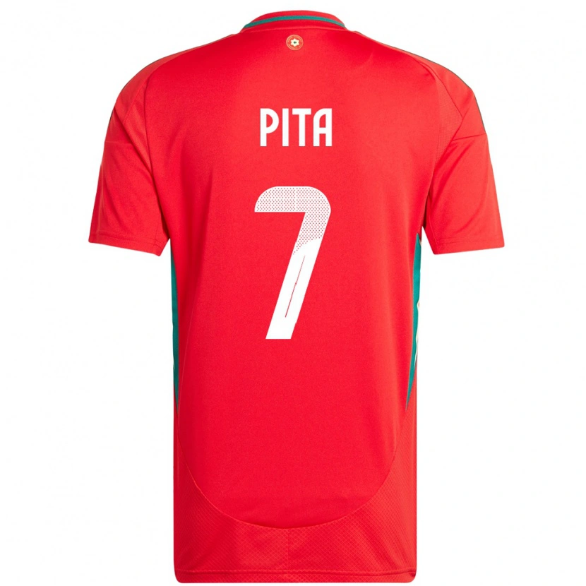 Danxen Hombre Camiseta Gales Shea Pita #7 Rojo 1ª Equipación 24-26 La Camisa