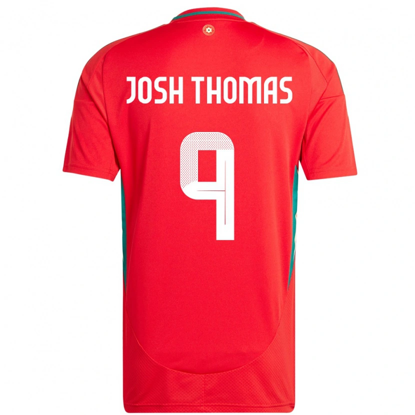 Danxen Hombre Camiseta Gales Josh Thomas #9 Rojo 1ª Equipación 24-26 La Camisa