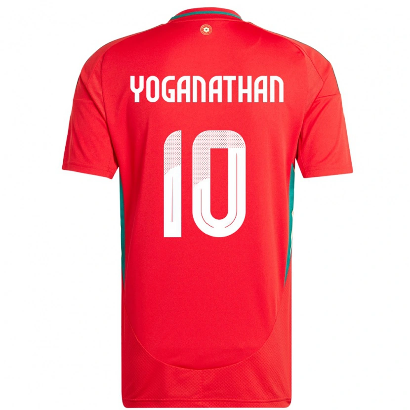 Danxen Hombre Camiseta Gales Vimal Yoganathan #10 Rojo 1ª Equipación 24-26 La Camisa