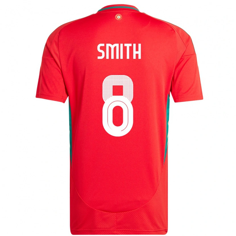 Danxen Hombre Camiseta Gales Matt Smith #8 Rojo 1ª Equipación 24-26 La Camisa