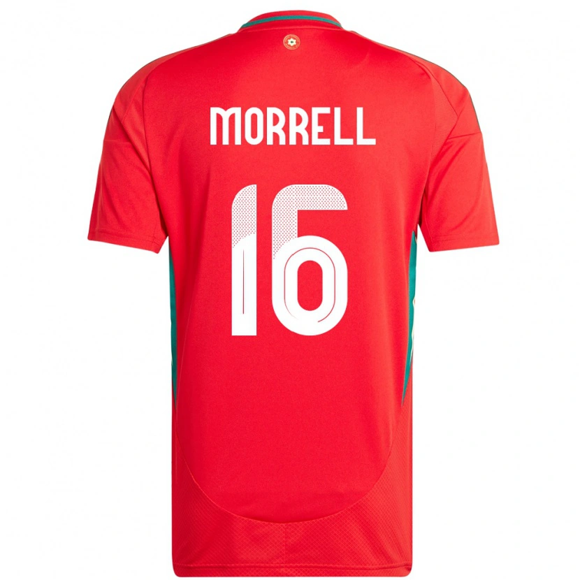 Danxen Hombre Camiseta Gales Joe Morrell #16 Rojo 1ª Equipación 24-26 La Camisa