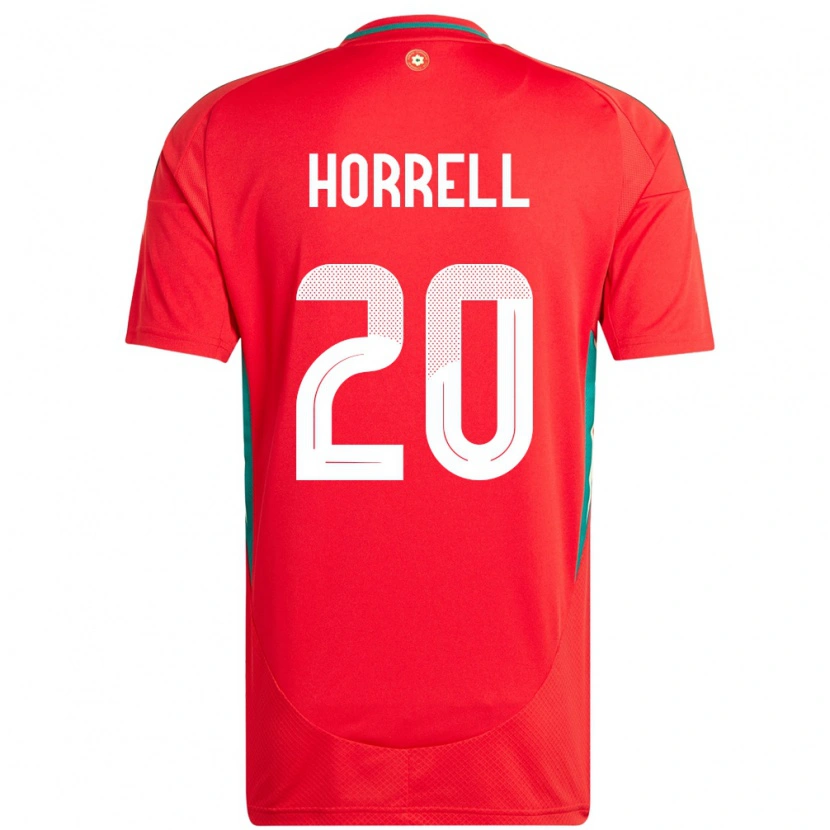 Danxen Hombre Camiseta Gales Grace Horrell #20 Rojo 1ª Equipación 24-26 La Camisa