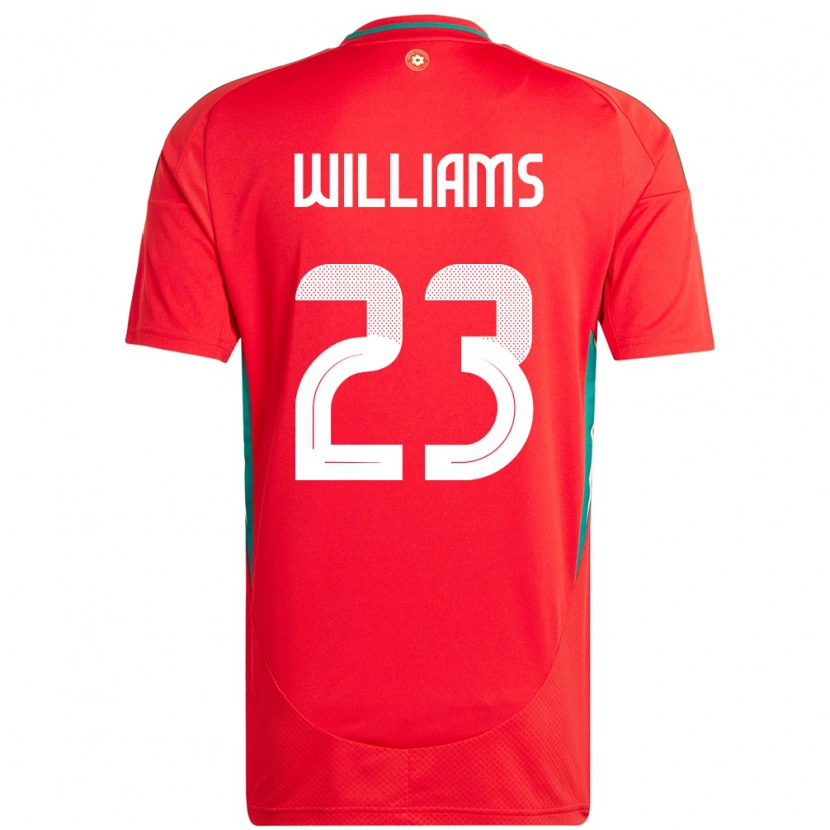 Danxen Hombre Camiseta Gales Chloe Williams #23 Rojo 1ª Equipación 24-26 La Camisa