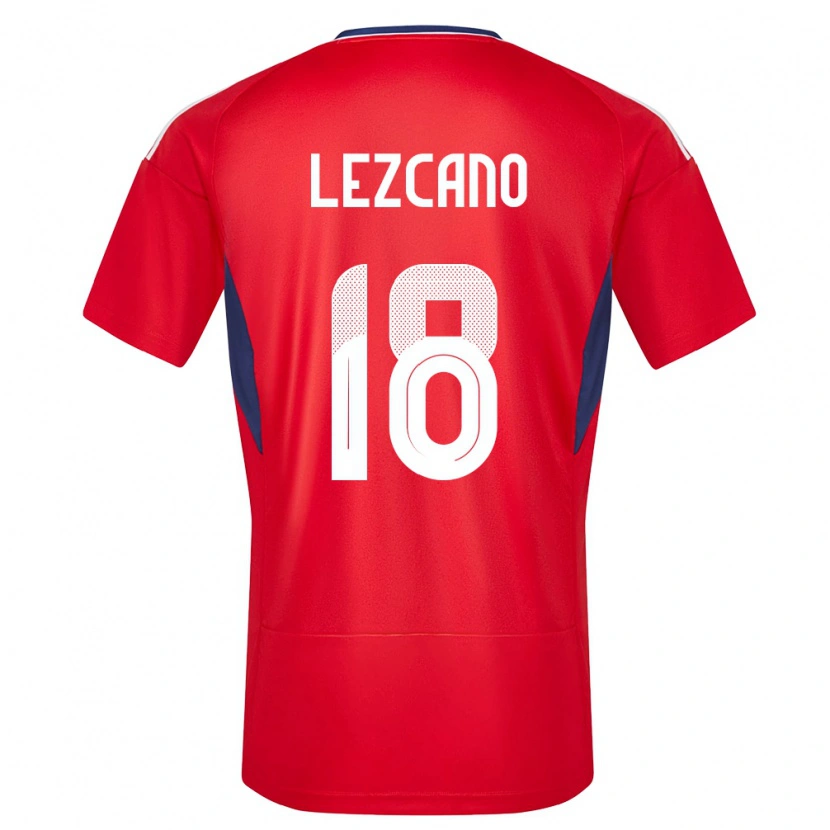 Danxen Hombre Camiseta Costa Rica Alexandre Lezcano #18 Rojo 1ª Equipación 24-26 La Camisa