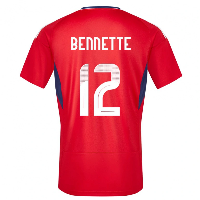 Danxen Hombre Camiseta Costa Rica Nick Bennette #12 Rojo 1ª Equipación 24-26 La Camisa