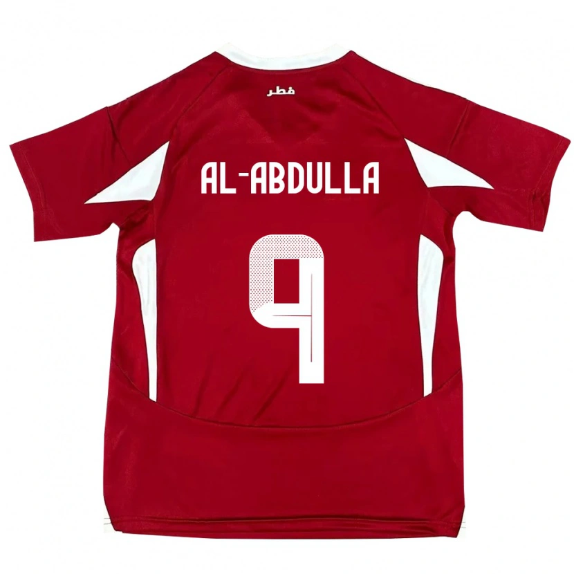 Danxen Hombre Camiseta Catar Rashid Al-Abdulla #9 Rojo 1ª Equipación 24-26 La Camisa
