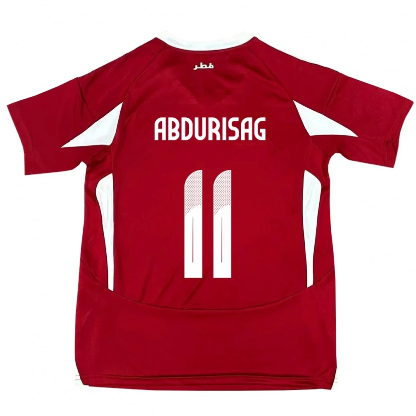 Danxen Hombre Camiseta Catar Yusuf Abdurisag #11 Rojo 1ª Equipación 24-26 La Camisa