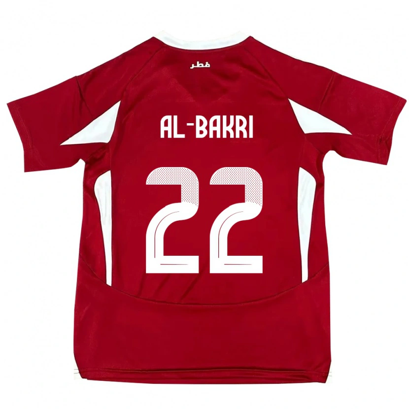Danxen Hombre Camiseta Catar Mohamed Al-Bakri #22 Rojo 1ª Equipación 24-26 La Camisa
