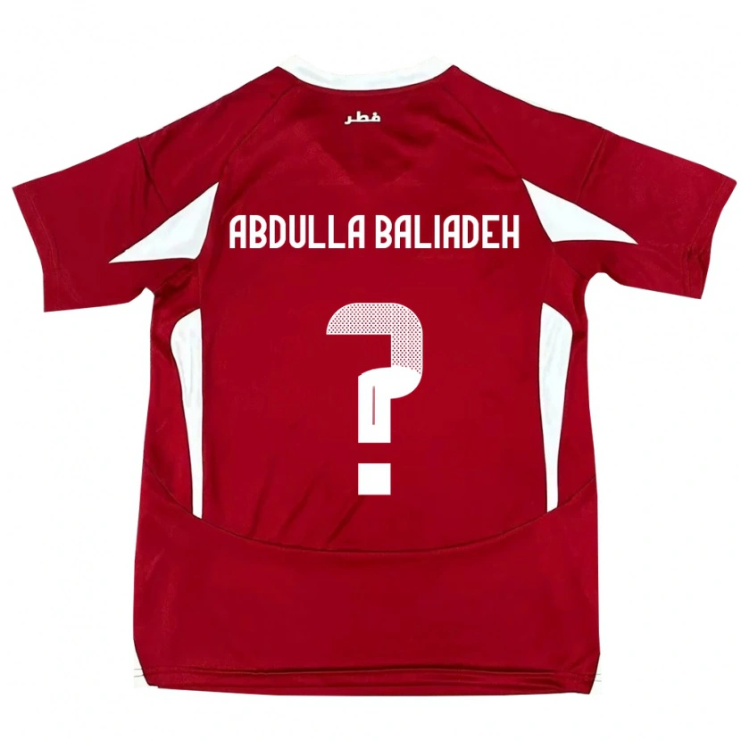Danxen Hombre Camiseta Catar Yousef Abdulla Baliadeh #0 Rojo 1ª Equipación 24-26 La Camisa