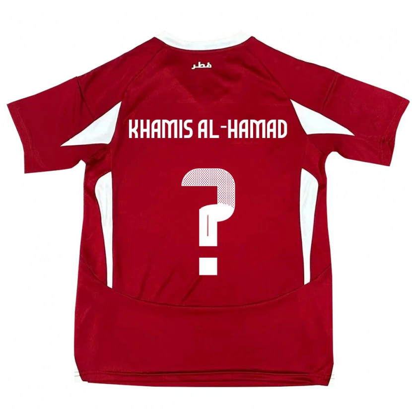 Danxen Hombre Camiseta Catar Saoud Khamis Al-Hamad #0 Rojo 1ª Equipación 24-26 La Camisa