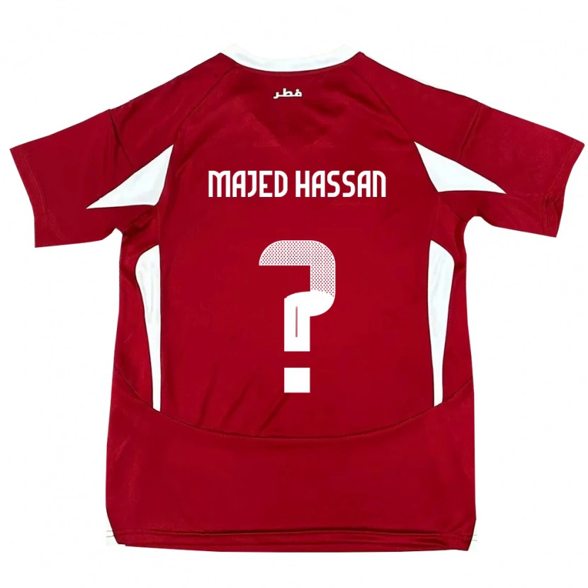 Danxen Hombre Camiseta Catar Malik Majed Hassan #0 Rojo 1ª Equipación 24-26 La Camisa