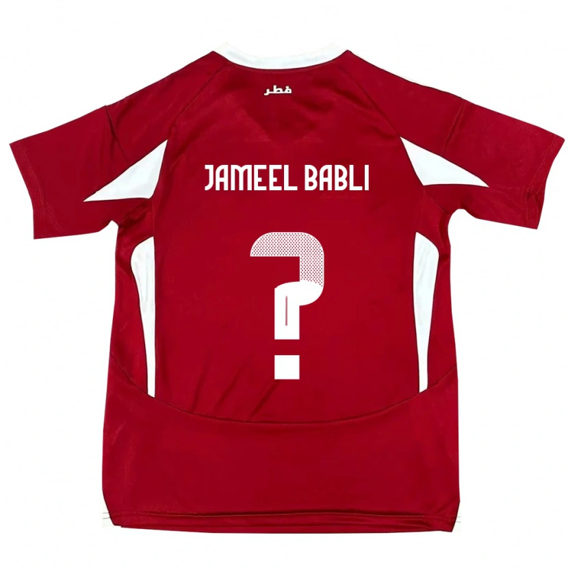 Danxen Hombre Camiseta Catar Mohannad Jameel Babli #0 Rojo 1ª Equipación 24-26 La Camisa