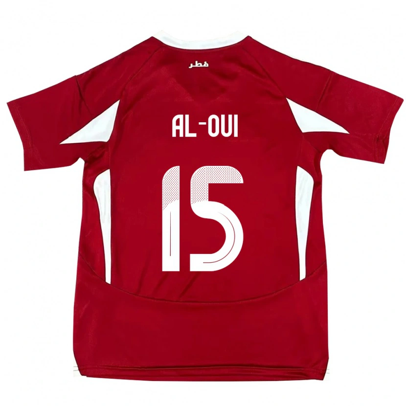 Danxen Hombre Camiseta Catar Ayoub Al-Oui #15 Rojo 1ª Equipación 24-26 La Camisa