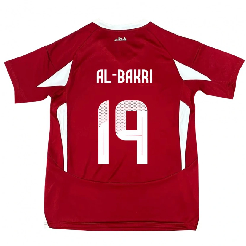Danxen Hombre Camiseta Catar Abdulaziz Al-Bakri #19 Rojo 1ª Equipación 24-26 La Camisa